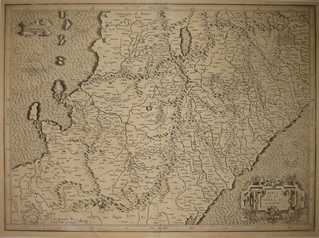 Mercator Gerard (1512-1594) Abruzzo et Terra di Lavoro 1609 Augsburg 